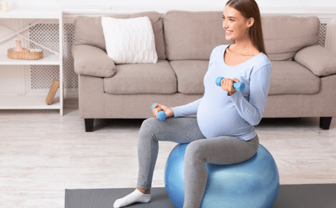 pregnant woman doing pilates - Pilates Through Pregnancy Dublin